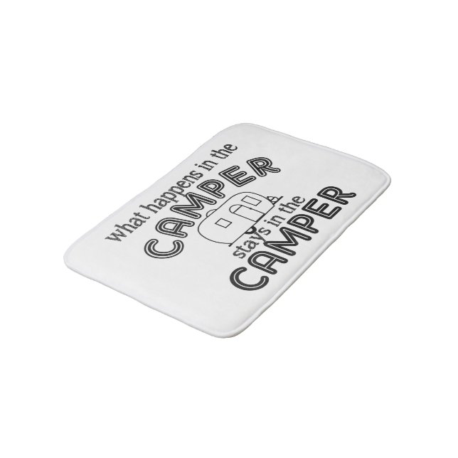 What Happens In The Camper Bath Mat (Angled)