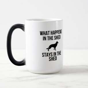 what happens in the shed stays in the shed color morph mug 