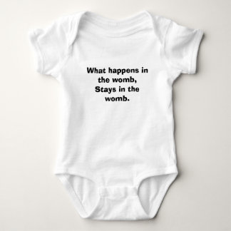 What happens in the womb,Stays in the womb. Baby Bodysuit