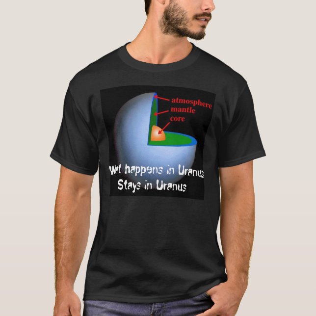 What happens in Uranus Stays in Uranus T-Shirt (Front)