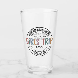 Bestie Custom Wine Tumbler Oh Sip It's A Girl's Trip Personalized