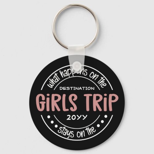 What happens on Girls Trip Custom Girls Weekend Keychain