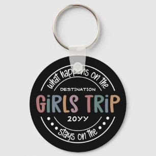 What happens on Girls Trip Custom Girls Weekend Keychain