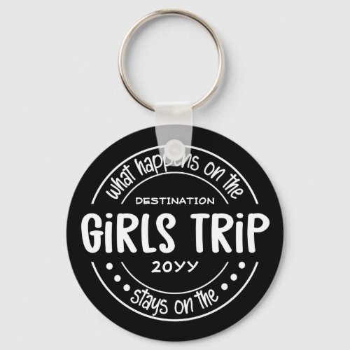 What happens on Girls Trip Custom Girls Weekend Keychain