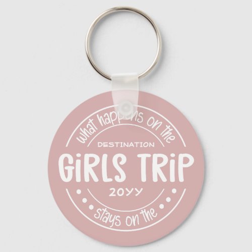 What happens on Girls Trip Custom Girls Weekend Keychain