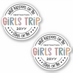 Custom Stickers - Greeting Cards: Girl's Trip