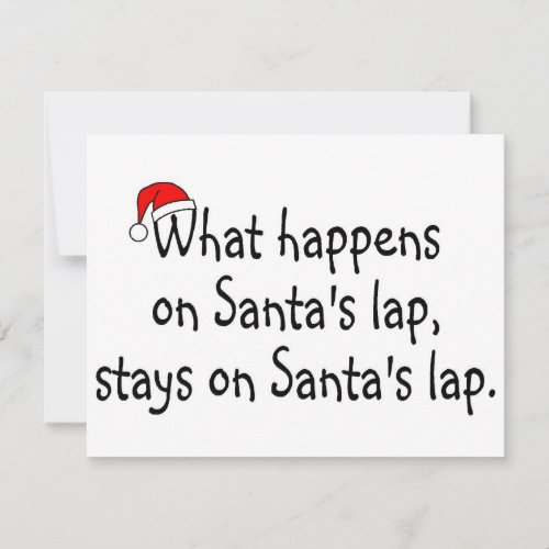 What Happens On Santas Lap Stays On Santas Lap 2 Holiday Card