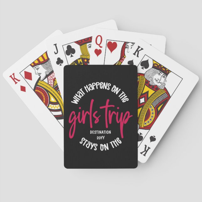 What happens on the Girls Trip Funny Custom Poker Cards (Back)