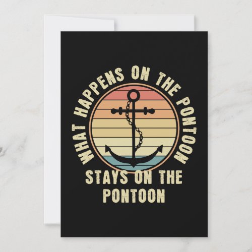 What Happens on the pontoon Funny Pontoon lover Card