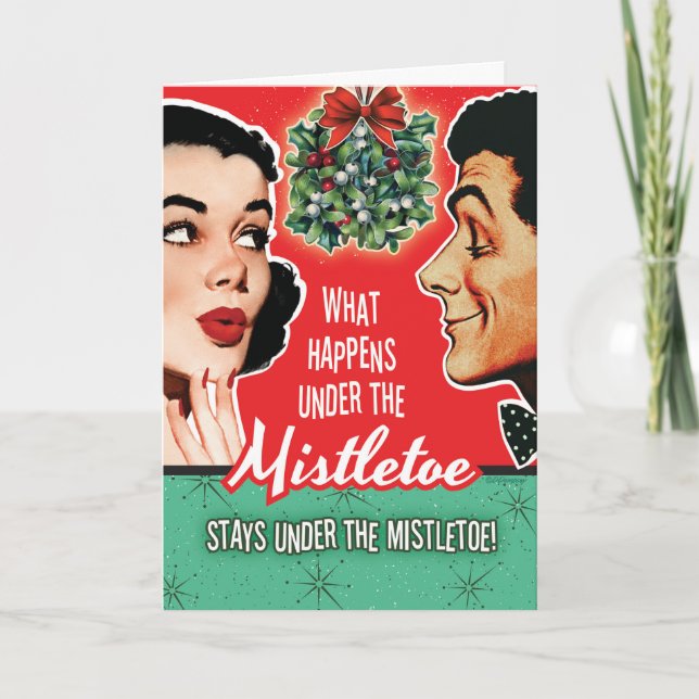 What Happens Under The Mistletoe Christmas Cards (Front)