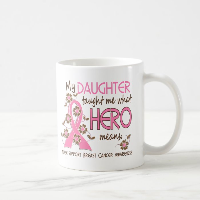 What Hero Means Breast Cancer Daughter Coffee Mugs