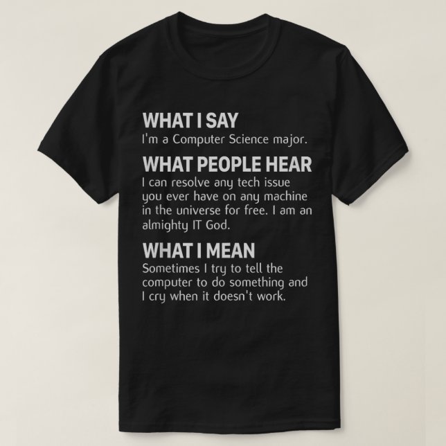 What I sat Im a Computer Science major Tank Top (Design Front)