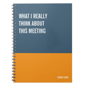 What I Think About This Meeting Funny Snarky Notebook