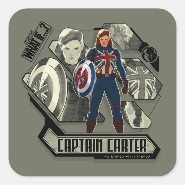 What If…? | Captain Carter Super Soldier Square Sticker (Front)