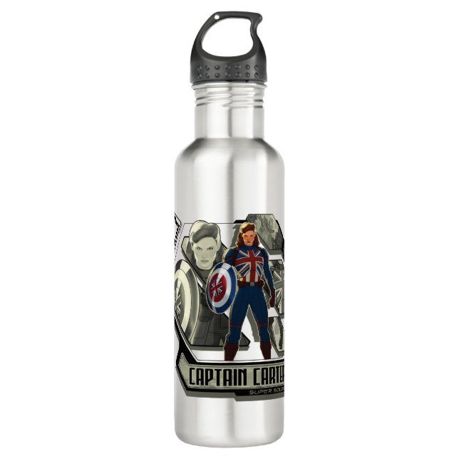What If…? | Captain Carter Super Soldier Stainless Steel Water Bottle (Front)