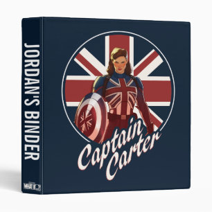 What If…?   Captain Carter Union Jack 3 Ring Binder