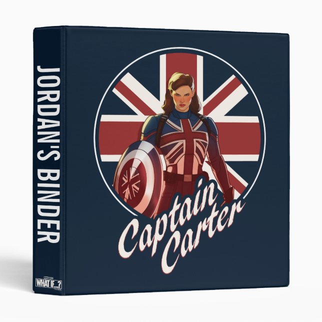 What If…? | Captain Carter Union Jack 3 Ring Binder (Front/Spine)