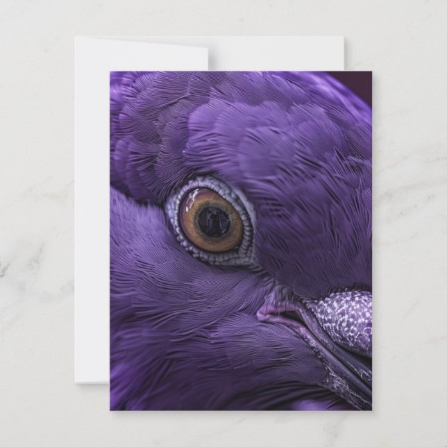 What If Heaven Was Purple Dove Art Note Card (Front)