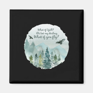 What if I fall Cute Fall Autumn Thanksgiving Magnet