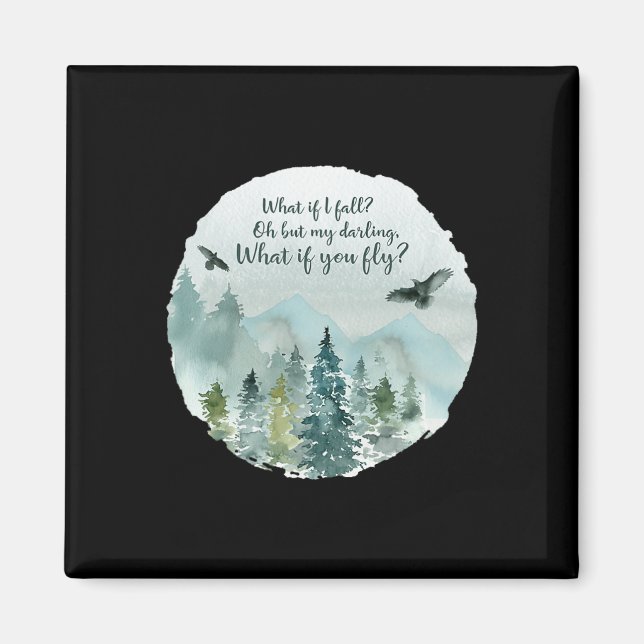 What if I fall Cute Fall Autumn Thanksgiving Magnet (Front)