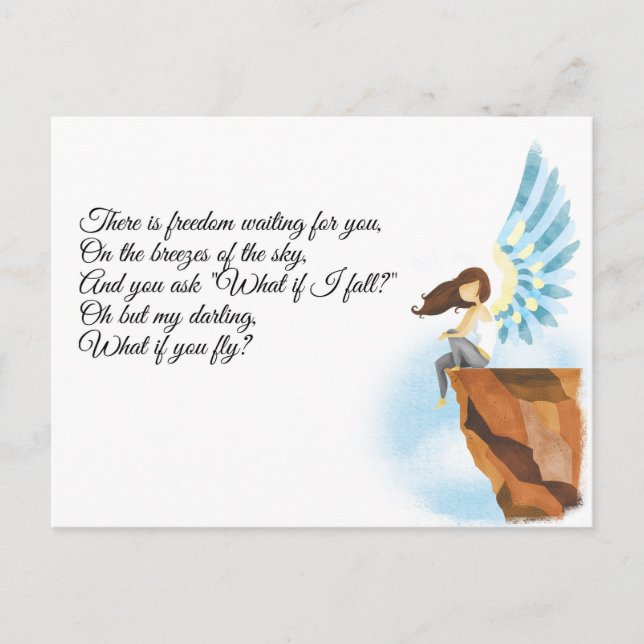 What if I fall? Postcard (Front)