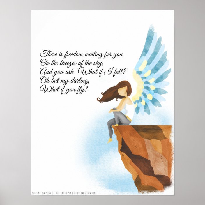 What If I Fall Poster Zazzle Com