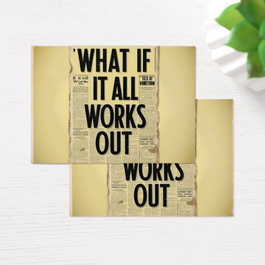 What If It All Works Out Retro Newspaper Typograph (Desk)