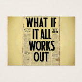 What If It All Works Out Retro Newspaper Typograph (Front)
