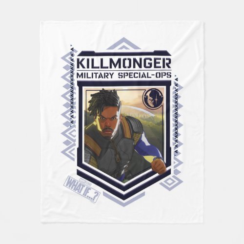 What If  Killmonger Military Special_Ops Fleece Blanket