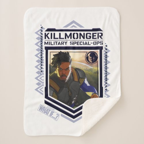 What If  Killmonger Military Special_Ops Sherpa Blanket