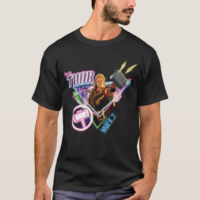 What If…? | Party Thor Neon Graphic T-Shirt (Front)