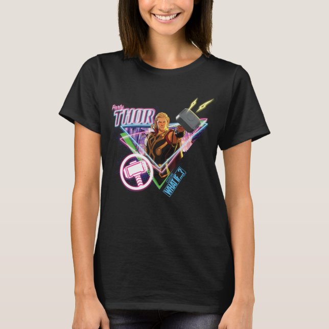 What If…? | Party Thor Neon Graphic T-Shirt (Front)