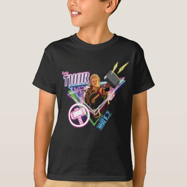 What If…? | Party Thor Neon Graphic T-Shirt (Front)