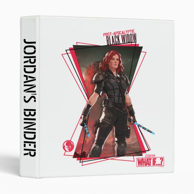 What If…? | Post-Apocalyptic Black Widow Hourglass 3 Ring Binder (Front/Spine)