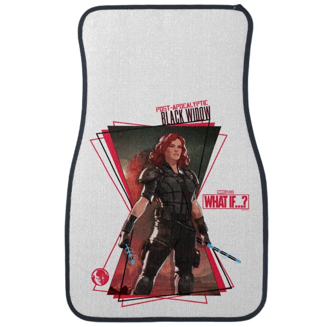 What If…? | Post-Apocalyptic Black Widow Hourglass Car Floor Mat (Front)