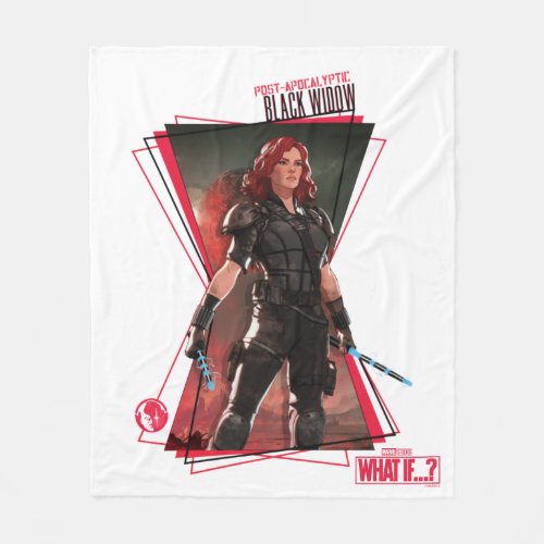 What Ifâ  Post_Apocalyptic Black Widow Hourglass Fleece Blanket