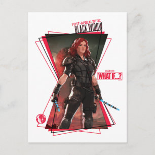 What If…?   Post-Apocalyptic Black Widow Hourglass Postcard