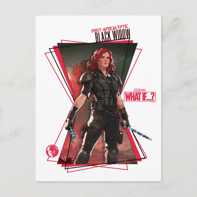 What If…? | Post-Apocalyptic Black Widow Hourglass Postcard (Front)