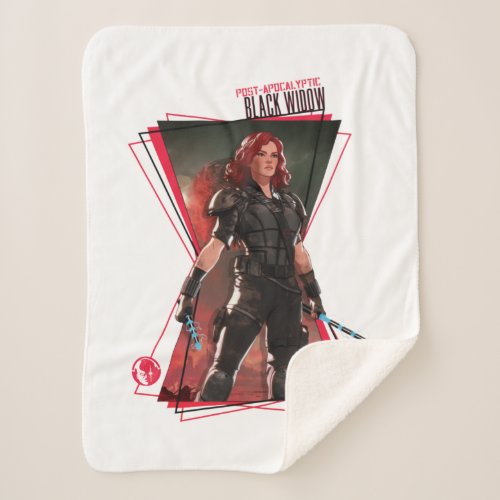 What Ifâ  Post_Apocalyptic Black Widow Hourglass Sherpa Blanket