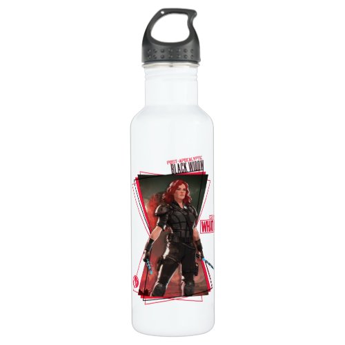 What Ifâ  Post_Apocalyptic Black Widow Hourglass Stainless Steel Water Bottle