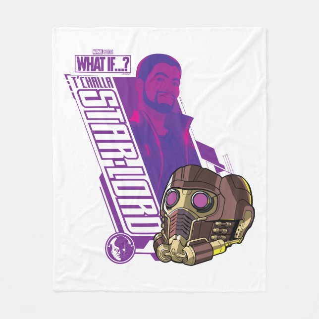 What If…? | T'Challa Star-Lord Character Graphic Fleece Blanket (Front)