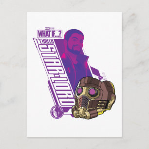 What If…?   T'Challa Star-Lord Character Graphic Postcard