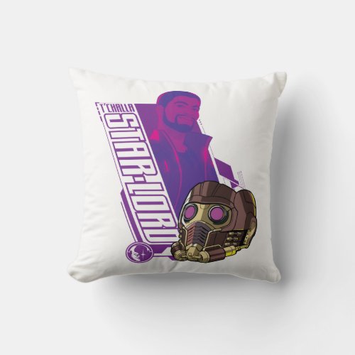 What Ifâ  TChalla Star_Lord Character Graphic Throw Pillow