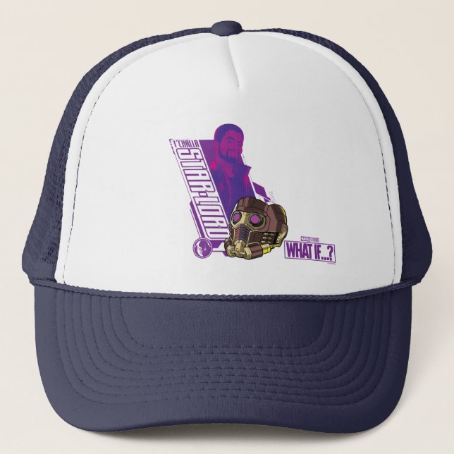 What If…? | T'Challa Star-Lord Character Graphic Trucker Hat (Front)