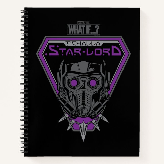 What If…? | T'Challa Star-Lord Helmet Graphic Notebook (Front)