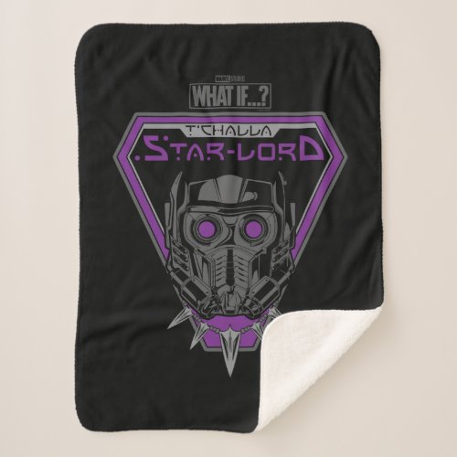 What If  TChalla Star_Lord Helmet Graphic Sherpa Blanket