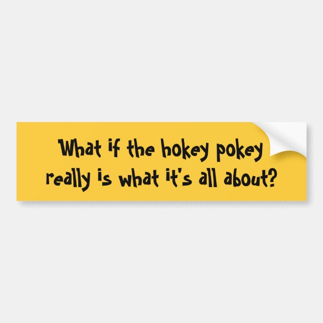 What if the hokey pokeyreally is what it's all ... bumper sticker (Front)