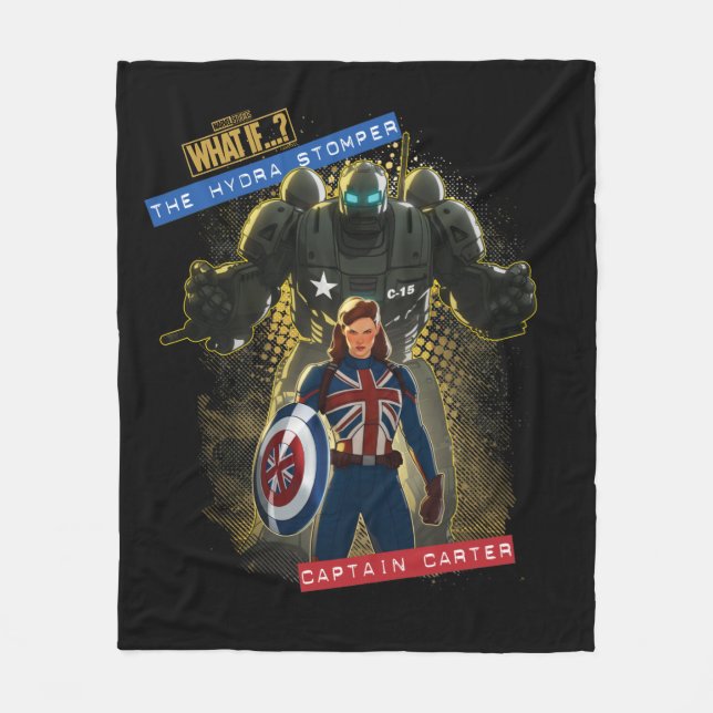 What If…? | The Hydra Stomper & Captain Carter Fleece Blanket (Front)
