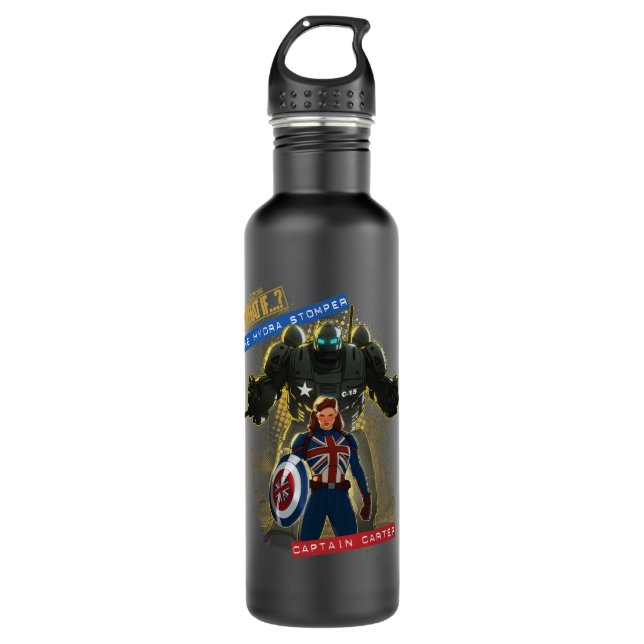 What If…? | The Hydra Stomper & Captain Carter Stainless Steel Water Bottle (Front)