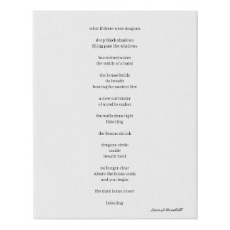 What if There Were Dragons - Poem on Canvas